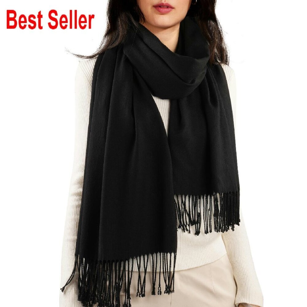 Luxury Cashmere Feel Pashmina Shawl Elegant Evening Wedding Wrap